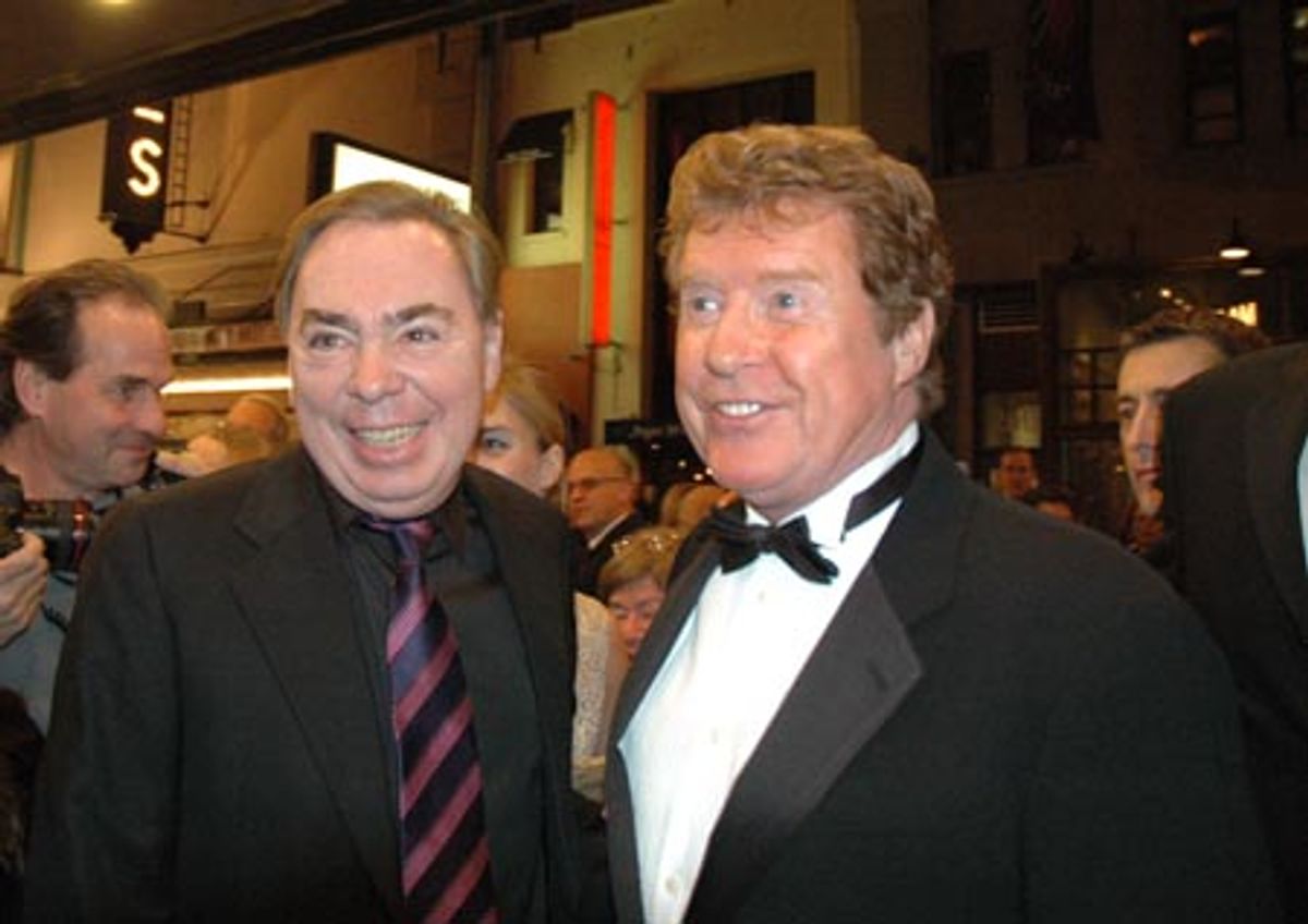 Andrew Lloyd Webber and Michael Crawford, who arrived together at 